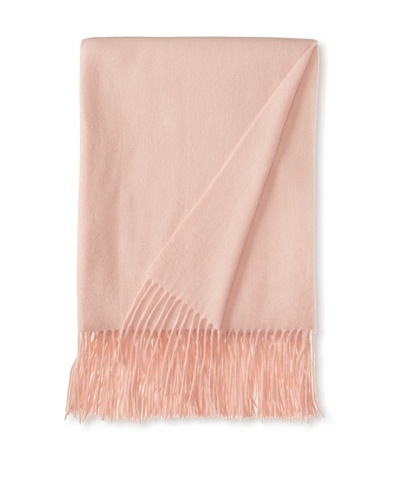 a & R Cashmere Waterweave Cashmere Throw, Baby Pink, 50 x 65