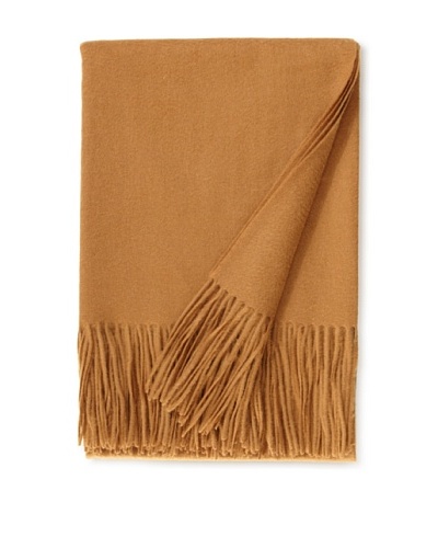 a & R Cashmere Wool & Cashmere Waterweave Throw, Camel, 50 x 65