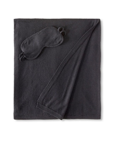 a & R Cashmere Wool-Blend Travel Set, Black
