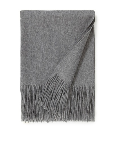 a & R Cashmere Wool & Cashmere Waterweave Throw, Heather Grey, 50 x 65