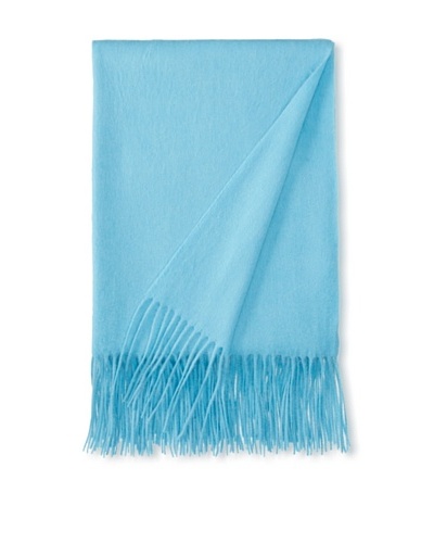 a & R Cashmere Wool & Cashmere Waterweave Throw, Tiffany, 50 x 65