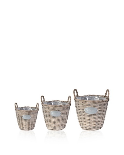 A&B Home Set of 3 Wooden Planters