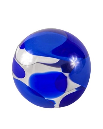 Abby Modell Small Paper Weight, Blue Swirl