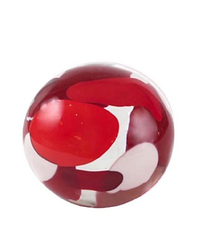 Abby Modell Small Paper Weight, Rose Red Swirl