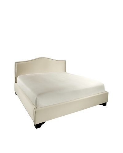 Abbyson Living Karington Fabric Platform Bed, King, Cream