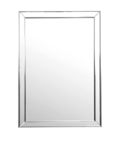 Abbyson Living Aria Rectangle Wall Mirror, Silver