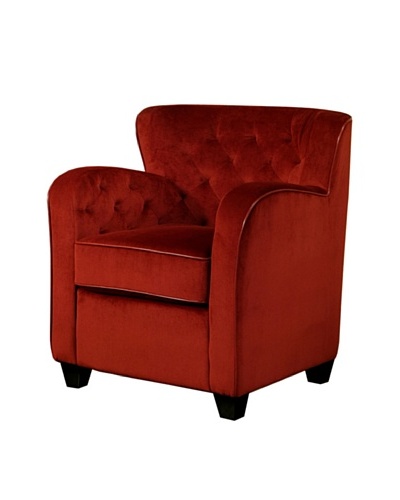 Abbyson Living Messena Red Microsuede Armchair, Cabernet