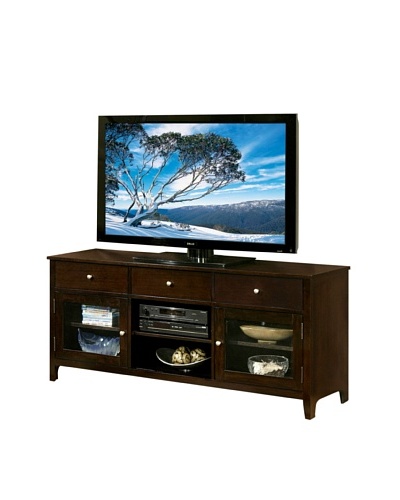 Abbyson Living Aussie Solid Oak Wood TV Console, Espresso
