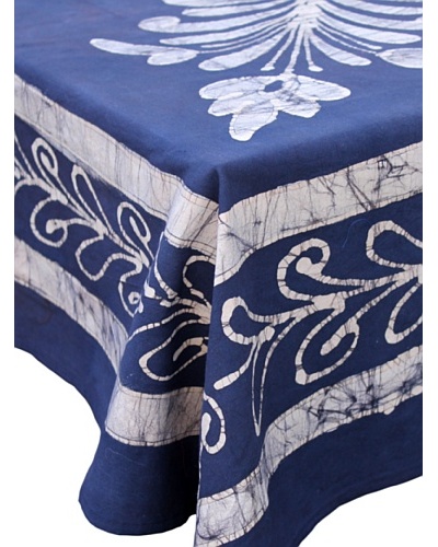 Abigail's Tahiti Tablecloth, Blue/White, 60 x 60