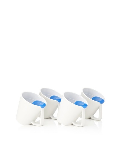 AdNArt Set of 4 Tea Tilt Mugs, Blue, 14-Oz.