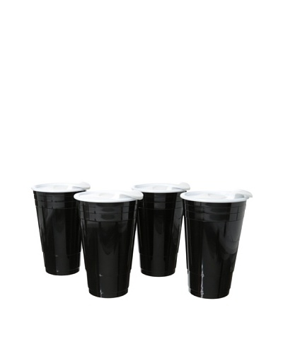 AdNArt Set of 4 Fun Party Cup [Black]