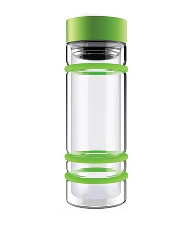 AdNArt Bumper Bottle Double Wall Glass Bottle with Tea Infuser and Bumpers