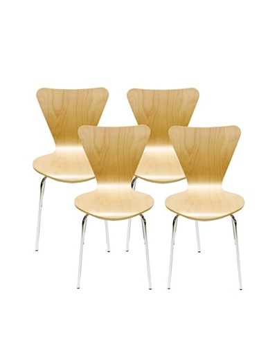Aeon Set of 4 Lexi Bentwood Chairs, Beech