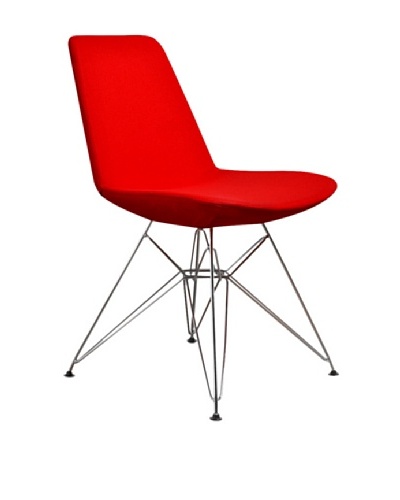 Aeon Furniture Paris 3 Side Chair, Set of 2, Red