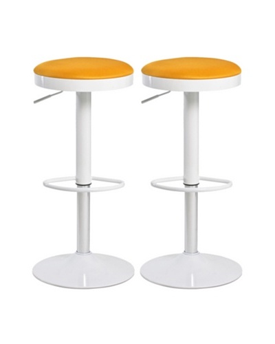 Aeon Furniture Set of 2 Carrie Stools, Orange