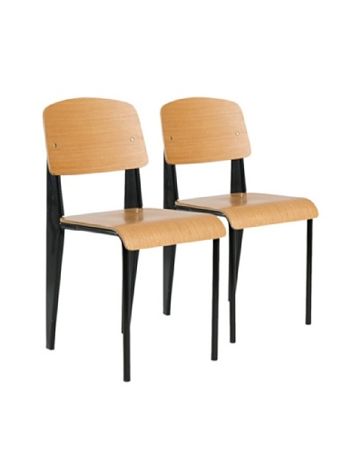 Aeon Furniture Set of 2 Sally Chairs, Black