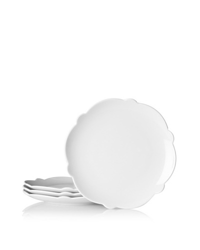 Alessi Set of 4 Dressed Porcelain Side Plates, White