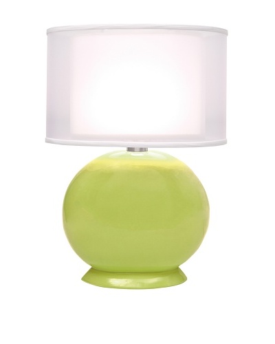 Allison Davis Cartman Double Shade Table Lamp, Lime Green