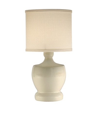 Allison Davis Design Lighting Fleur De Lis Table Lamp [Lamp-Eggshell Glaze Finish Shade-Eggshell]