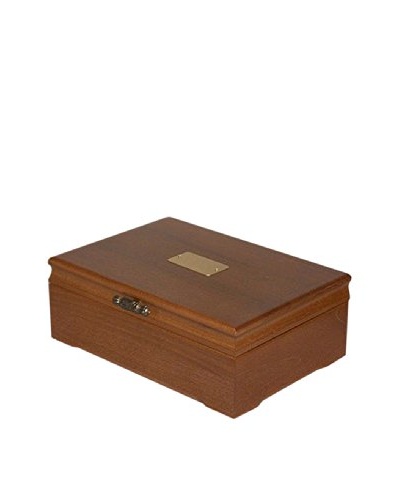 American Chest Company Walnut-Finished Hardwood Memory Flatware Chest