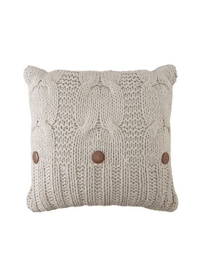 Amity Cable Knit Pillow, Gray, 20 x 20