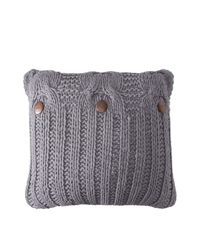 Amity Cable Knit Pillow, Steel Blue, 20 x 20
