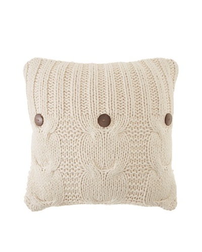Amity Cable Knit Pillow, Natural, 20 x 20