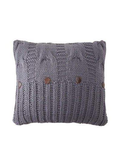 Amity Cable Knit Euro, Steel Blue, 26 x 26