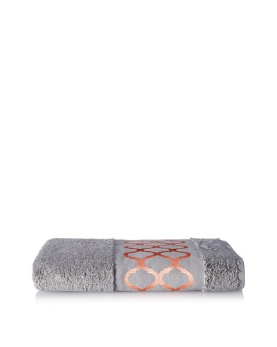 Anali Tangier Bath Towel, Coral/Grey