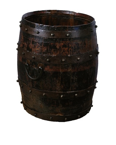 Antique Revival Wooden Barrel [Dark Wood]