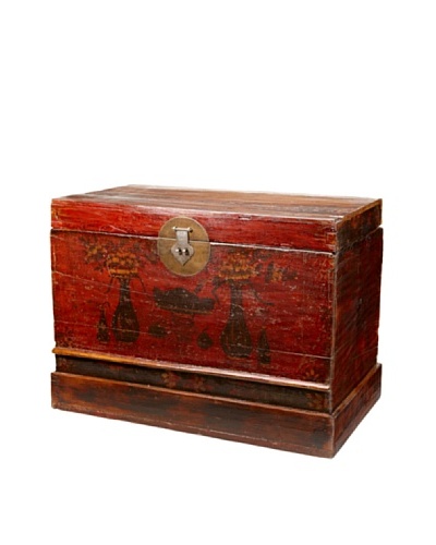 Antique Revival Chinese Lacquered Trunk [Multi]