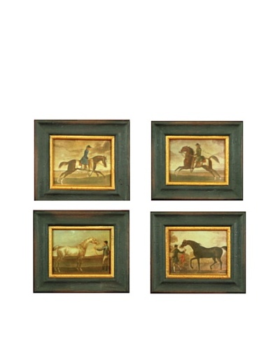 Set of Four Miniature Framed Reproduction Equestrian Prints