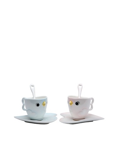 Appletree Design 6-Piece Porcelain Bird Cup Set
