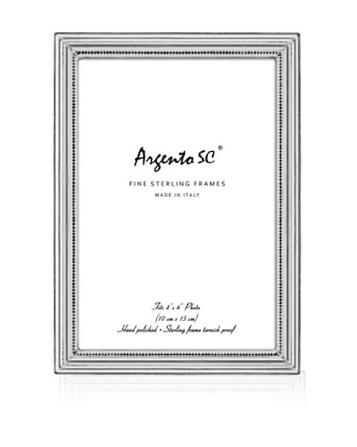 Argento SC Braid Sterling Picture Frame, Silver, 4 x 6