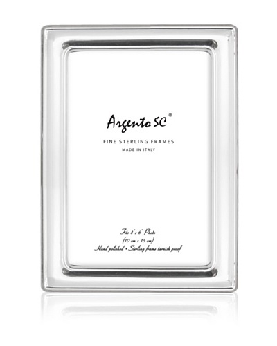 Argento SC Modena Sterling Picture Frame, Silver, 4 x 6