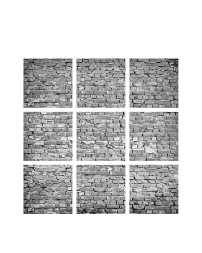 Art Addiction Brick Wall, B&W, Polyptych