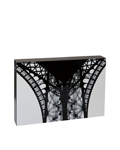 Art Block Eiffel Tower - Fine Art Photography On Lacquered Wood Blocks