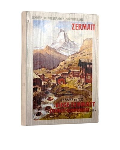 Artehouse Zermatt Matterhorn Reclaimed Wood Sign