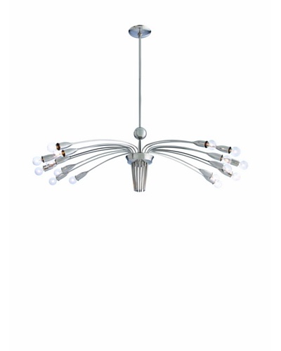 Arteriors Home Valdez Chandelier, Polished Nickel Brass