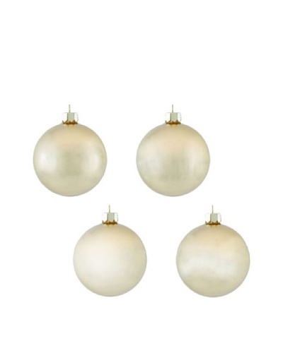 Artisan Glass by Seasons Designs Set of 4 Solid Glass Ornaments, Gold