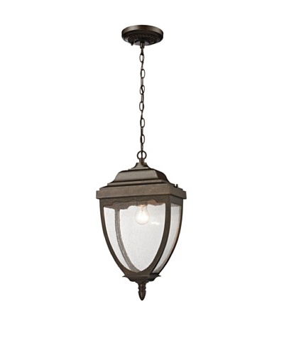 Artistic Lighting Brantley Place One Light Outdoor Pendant, Weathered Rust