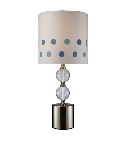 Artistic Lighting Fairfield Table Lamp, Chrome/Clear Glass