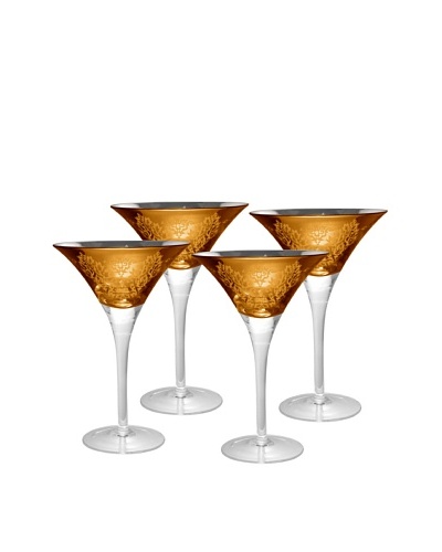 Artland Set of 4 Brocade 8-Oz. Martini Glasses