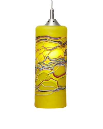 Arttex Web Cylinder Pendant, Yellow