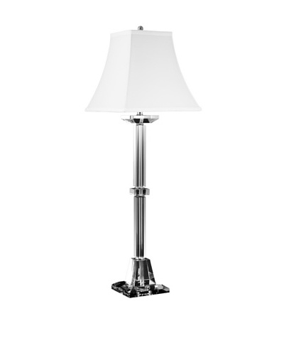 Aurora Lighting Square Clear Crystal Table Lamp
