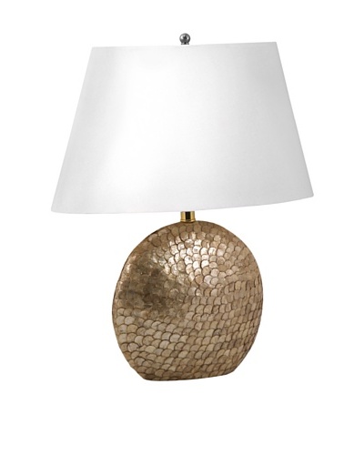 Aurora Lighting Oval Capiz Shell Table Lamp [Bronze]