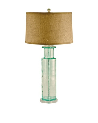 Aurora Lighting Recycled Glass Cylinder Table Lamp [Green]