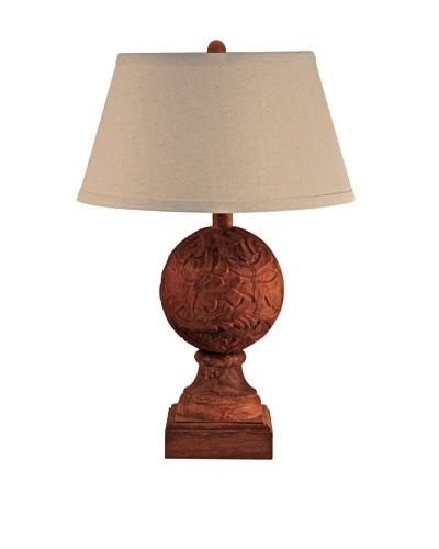 Aurora Lighting Etched Urn Table Lamp, Terracotta