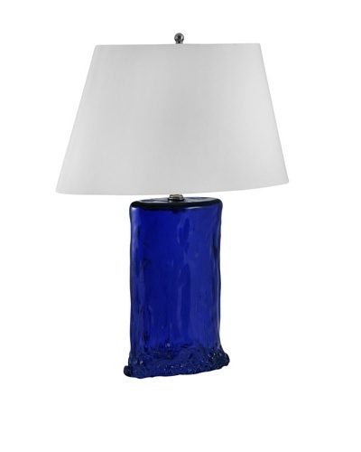 Aurora Lighting Oval Recycled Glass Table Lamp [Cobalt]