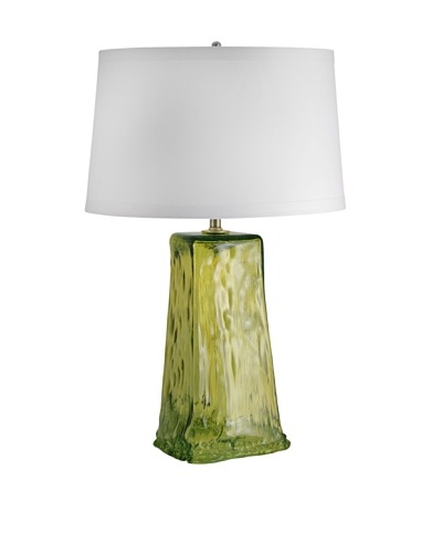Aurora Lighting Wave Recycled Glass Table Lamp [Chartruese]